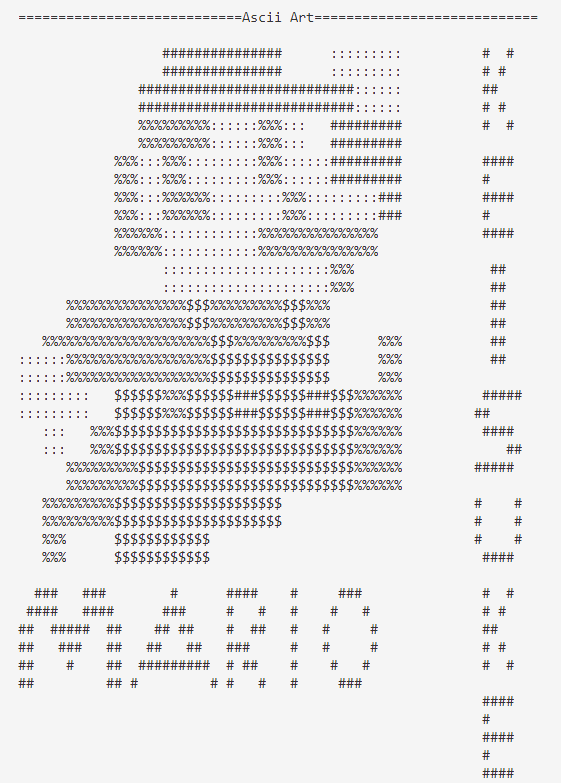 マリオのアスキーアート